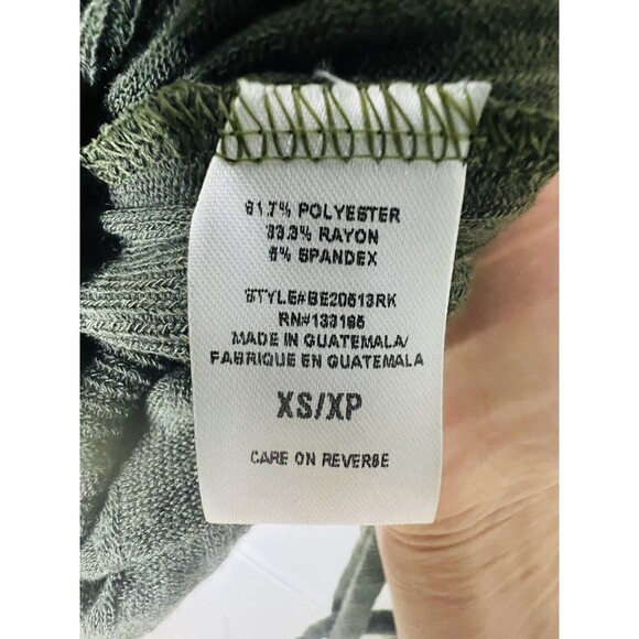 White Willow Women's Long Sleeve Ribbed Drawstring Hem Top Green XS Retail $78 - Picture 7 of 8